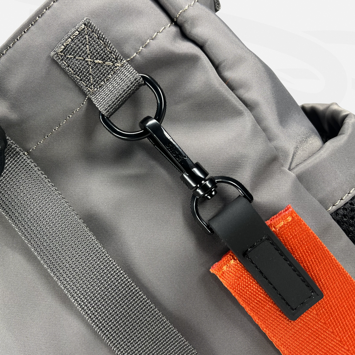 Apollo Tote — Gray - Apollo hangtag detail