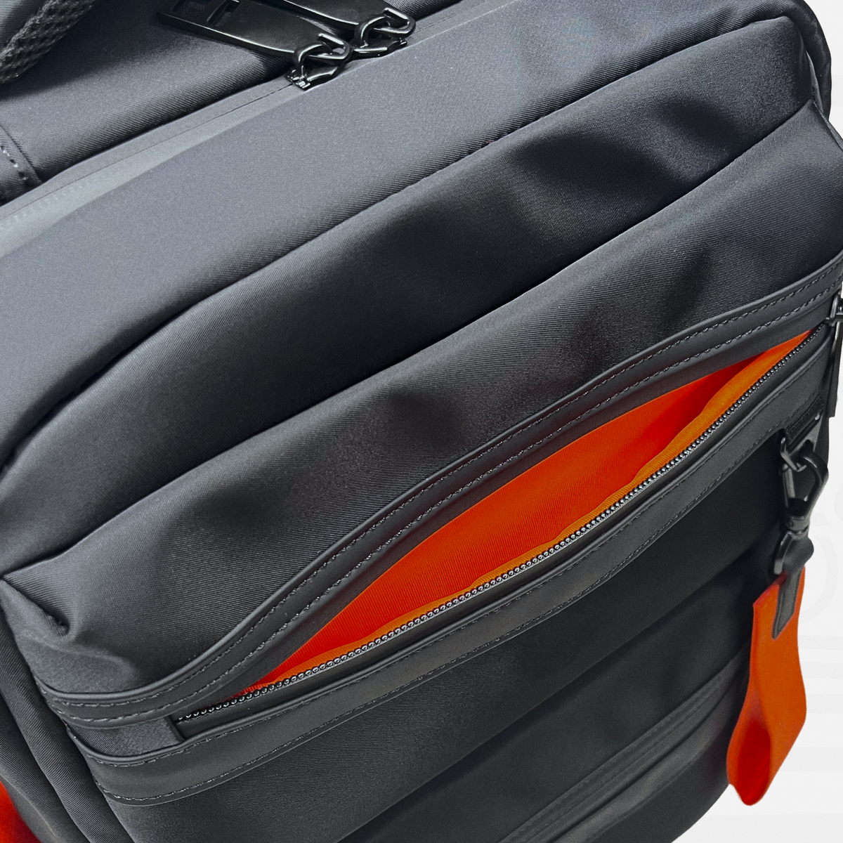 Aries Backpack — Black - Aries front top pocket