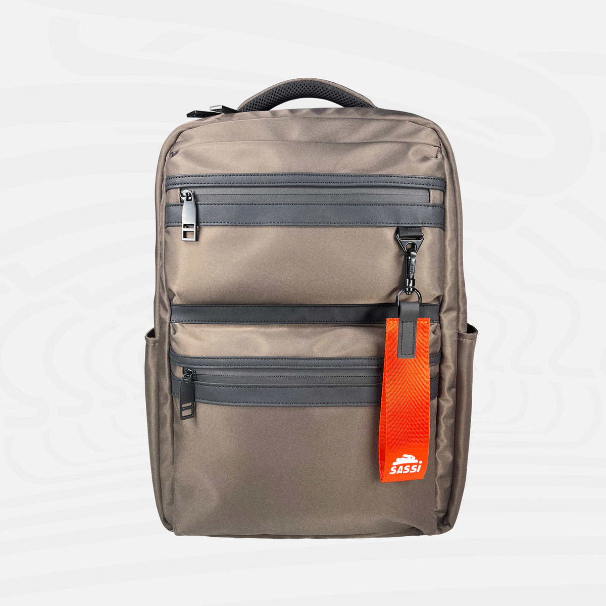 Aries Backpack — Warm Gray - Aries Front