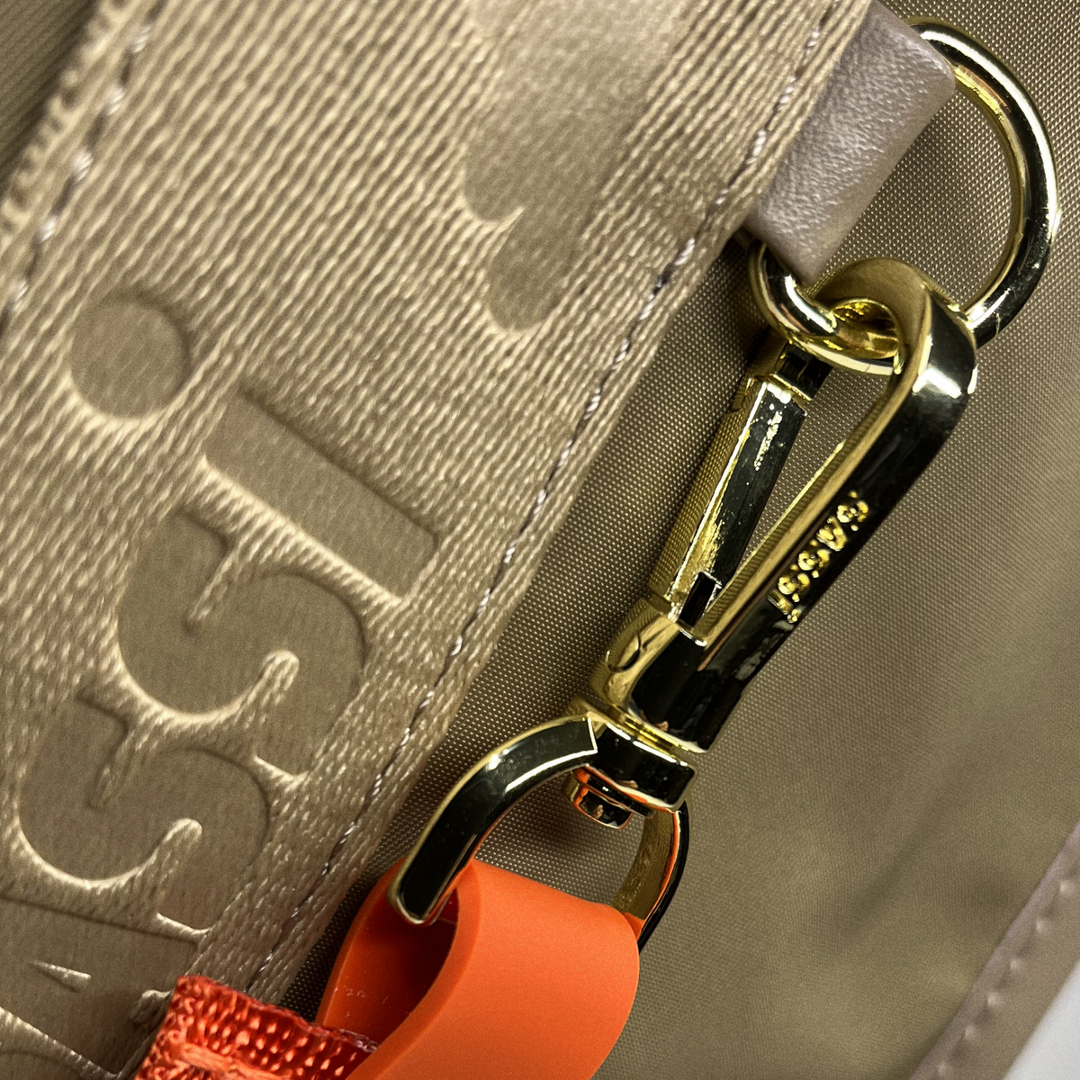 Artemis Tote — Beige - Artemis buckle detail close-up