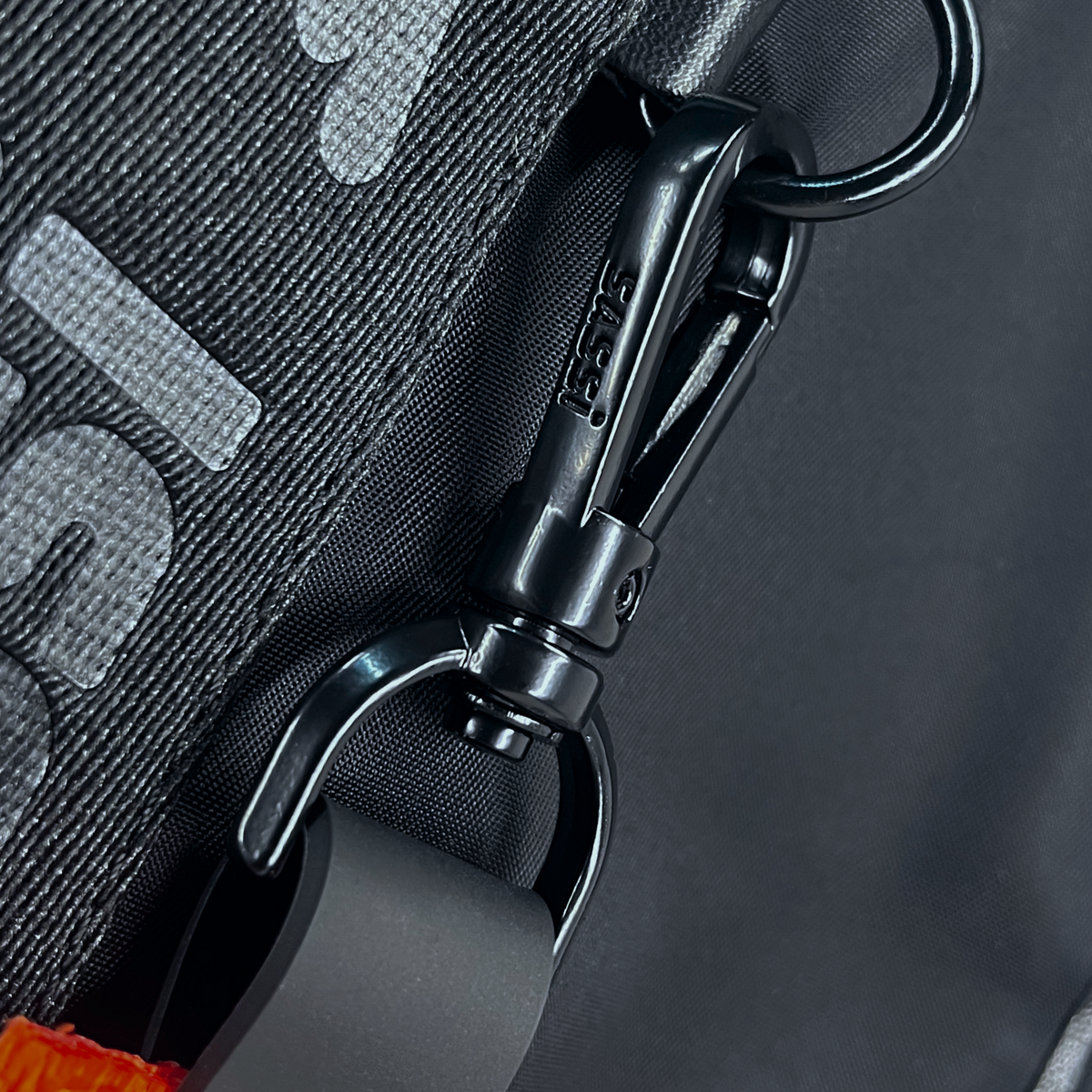 Artemis Tote — Black - Artemis buckle detail close-up